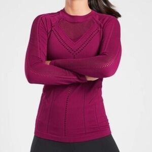 Athleta OXYGEN TOP Maroon Sz Small
